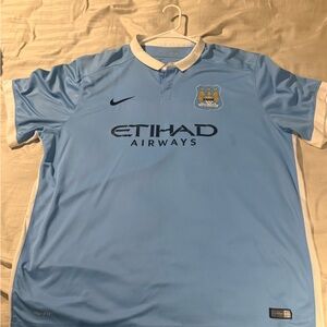 Nike Dri-FIT Blue and White Etihad Airways Jersey